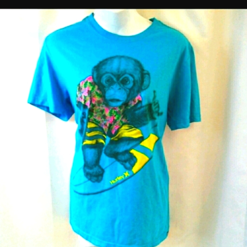 Vintage Hurley Shirt Surfing Chimp Graphic, M